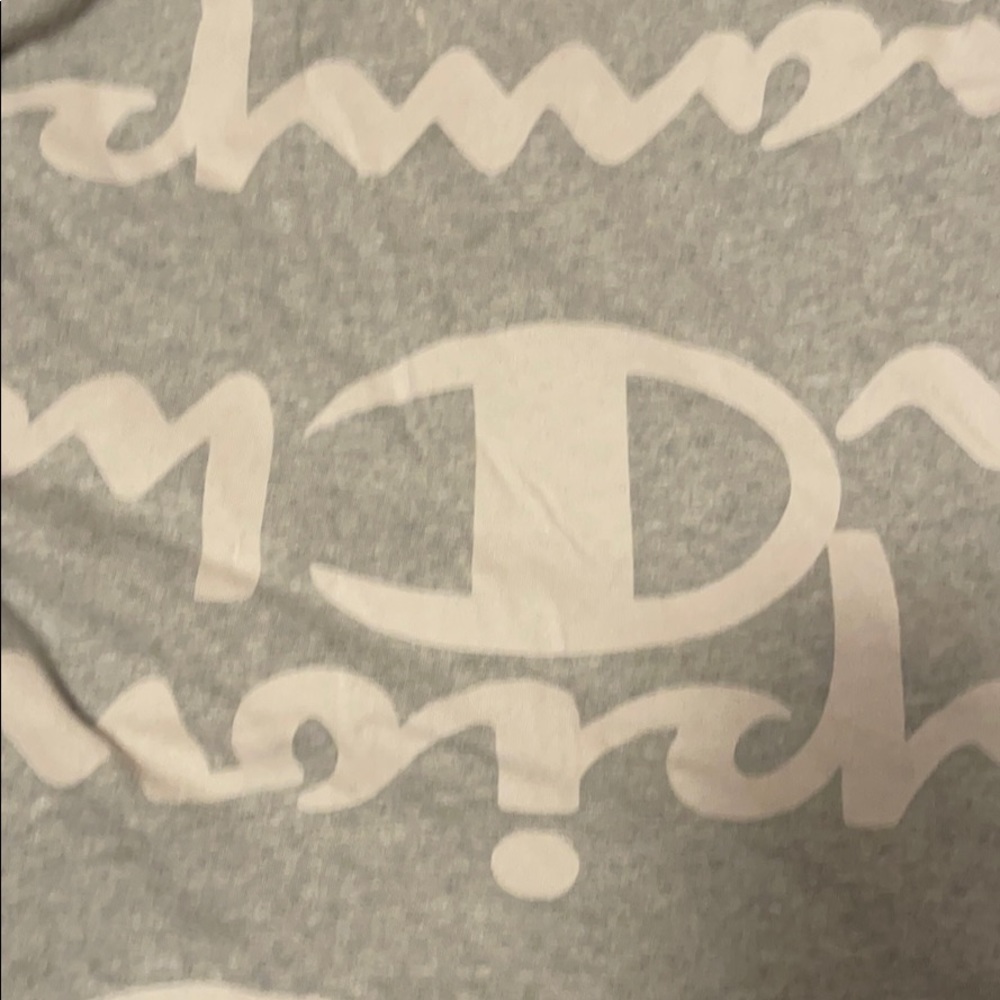 Gray champion logo tee
